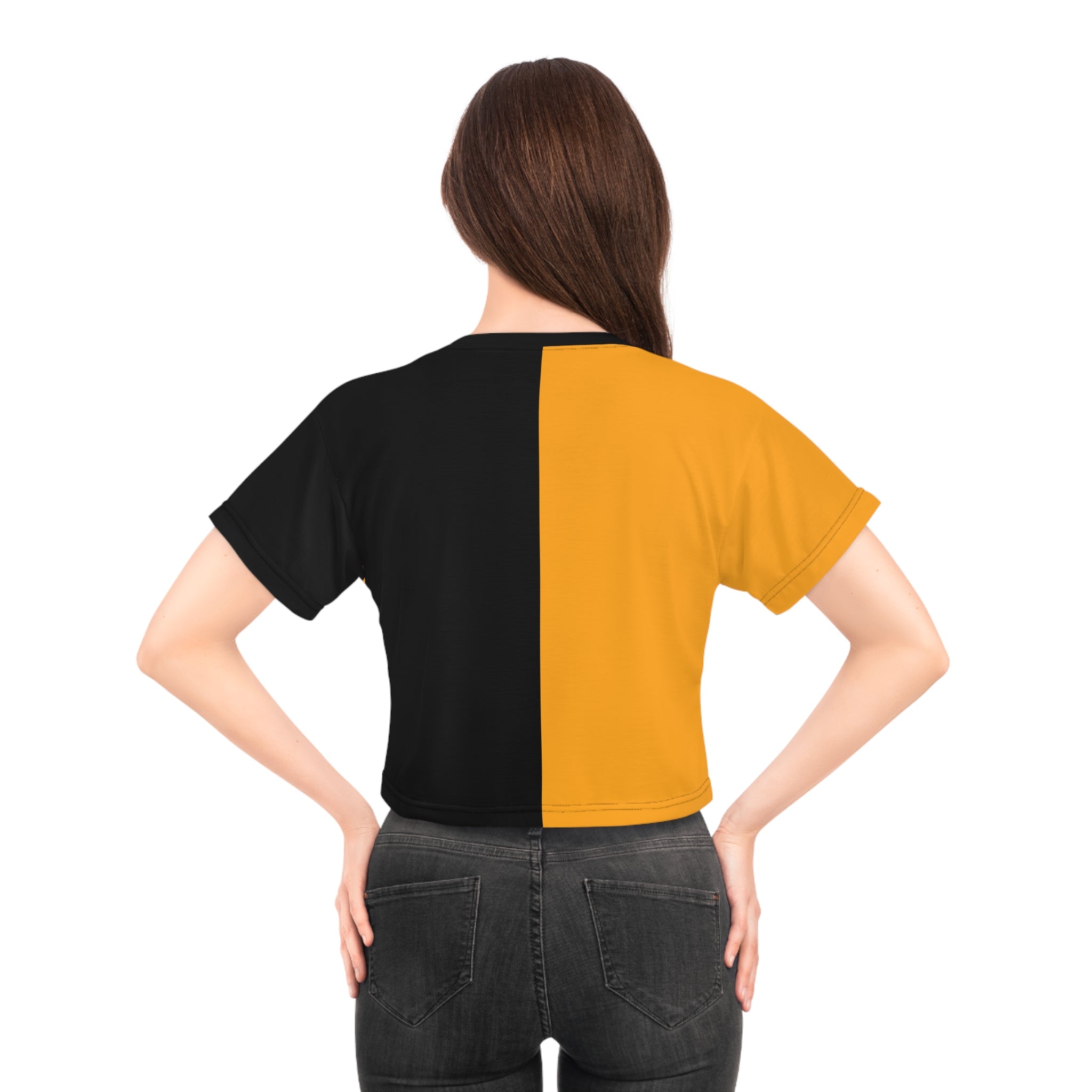Split-Color Crop Tee