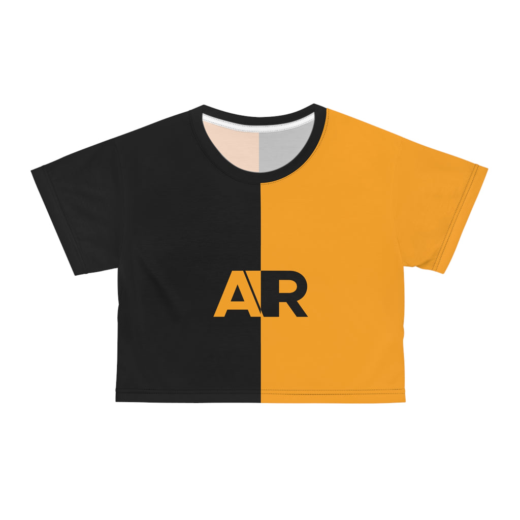 Split-Color Crop Tee